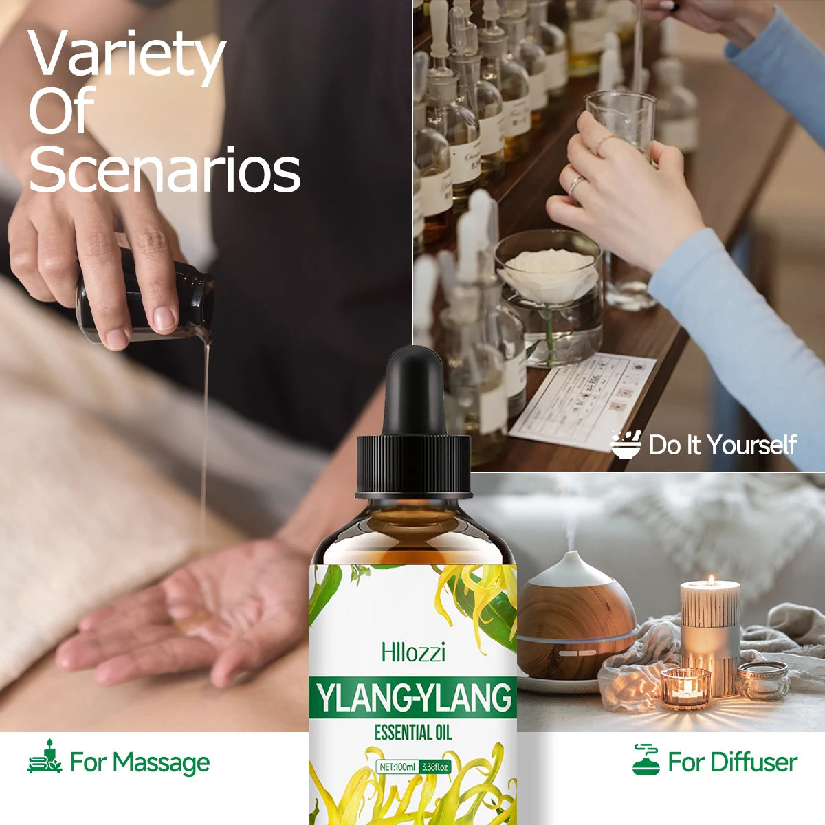 30ml/60ml/100ml Ylang-Ylang essential oil for skin care Plant extract essential oil for body care
