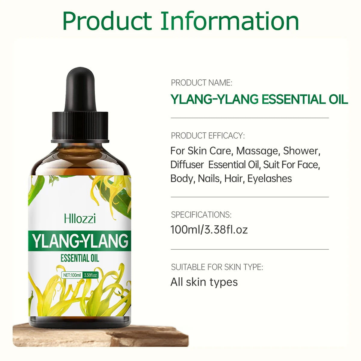 30ml/60ml/100ml Ylang-Ylang essential oil for skin care Plant extract essential oil for body care