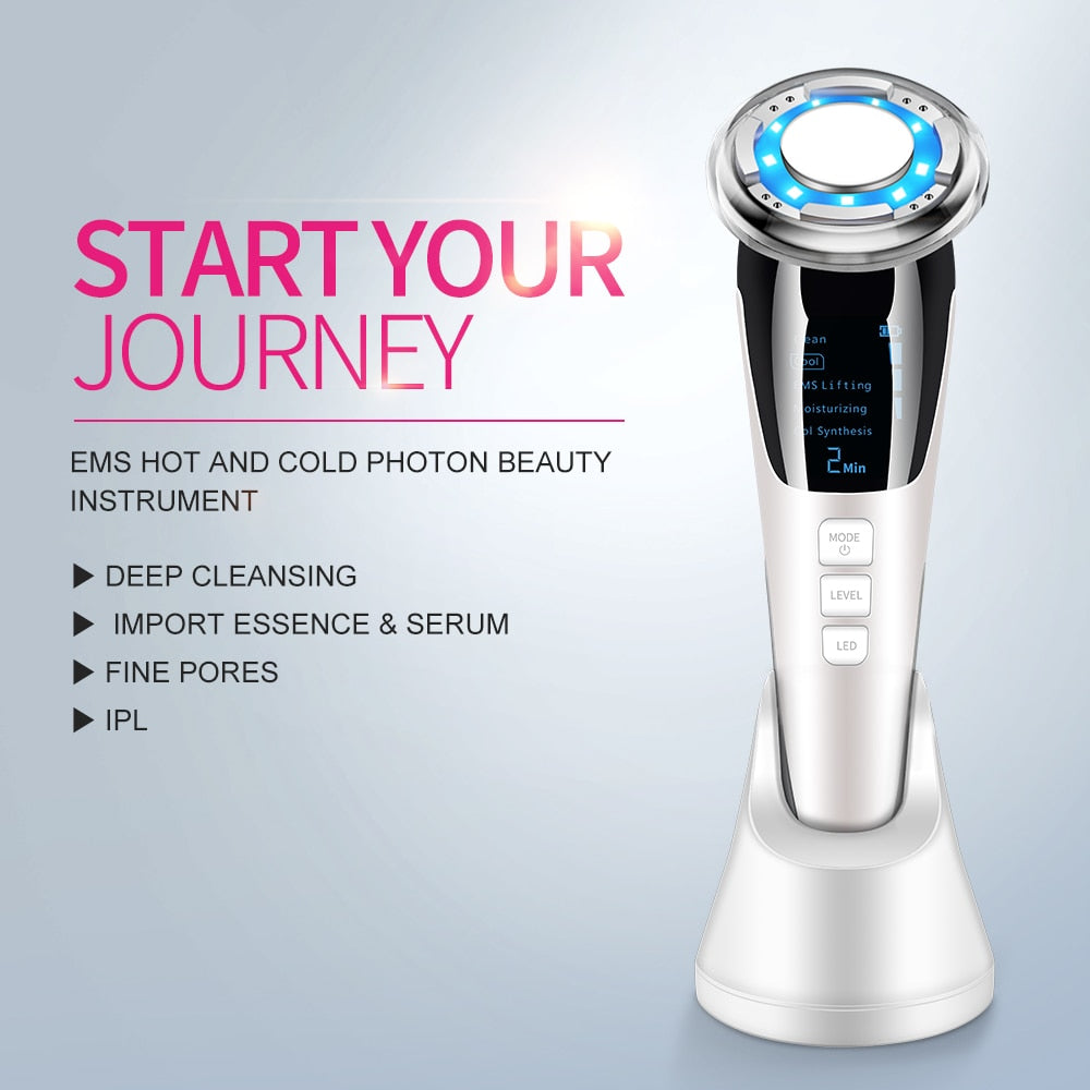 Mesotherapy Electroporation RF Radio Frequency Facial LED Photon Light