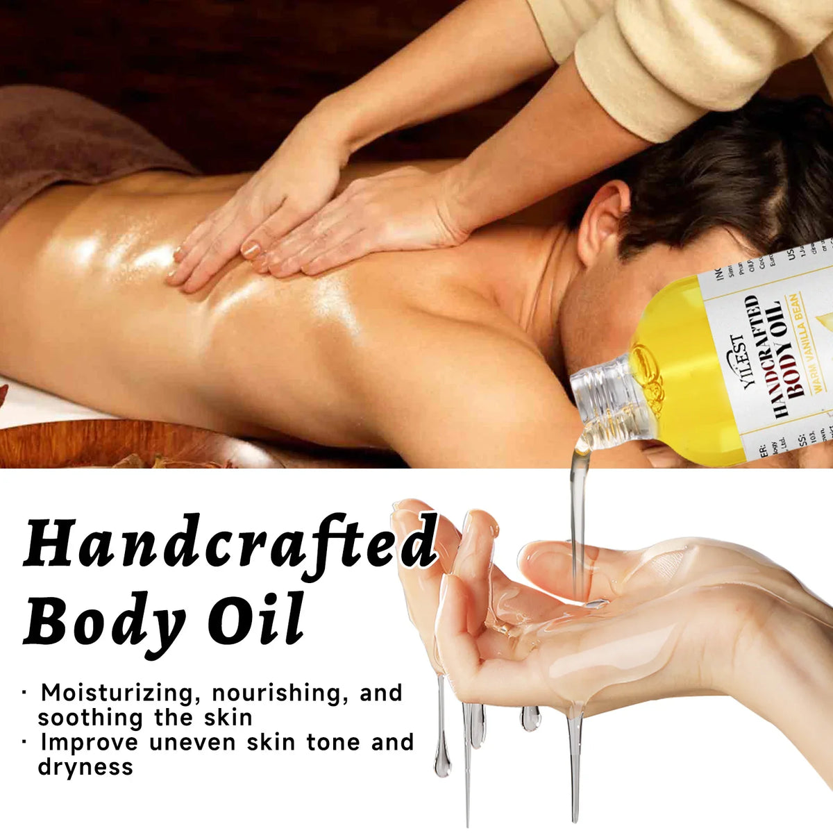 120ml Body Massage Oil Moisturizing Relieve Relaxing Body Stress Strengthen Nourishing Muscle Improve SPA Plant Essential Oils