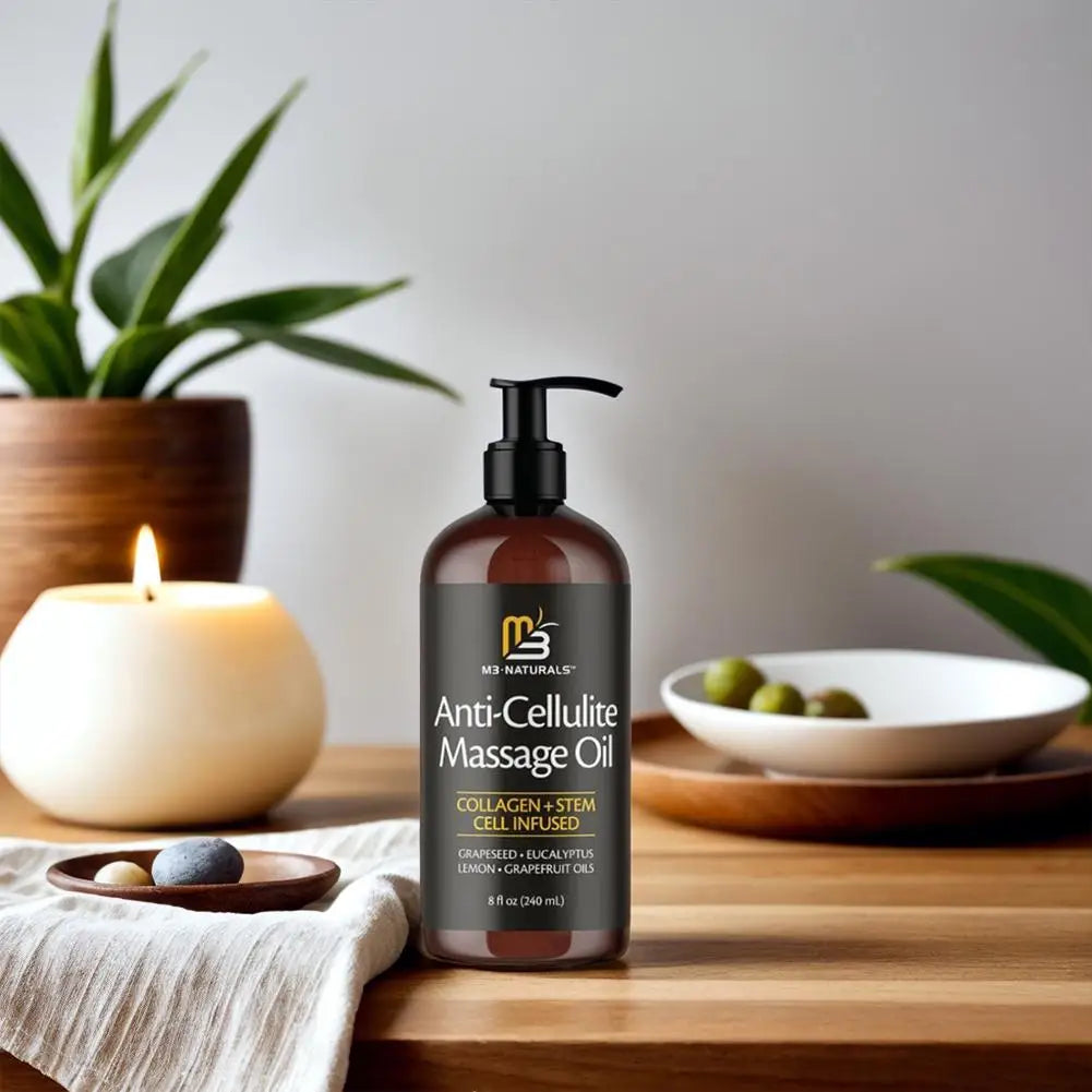 240ml Anti-cellulite Body Massage Oil Gently Moisturizes Nourishing Lifting Firming Smooth Improve Dry Brightening Relaxing Skin