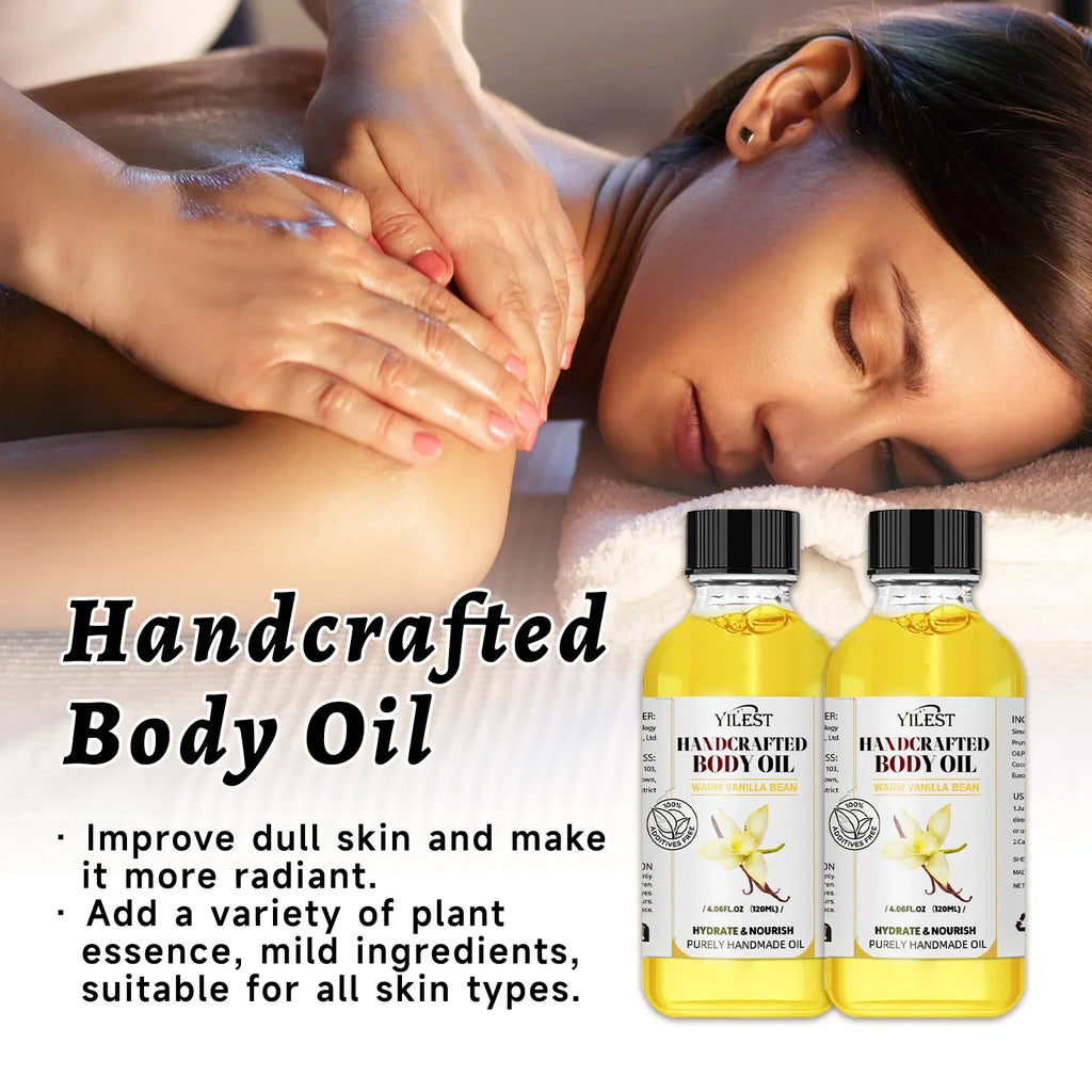 120ml Body Massage Oil Moisturizing Relieve Relaxing Body Stress Strengthen Nourishing Muscle Improve SPA Plant Essential Oils