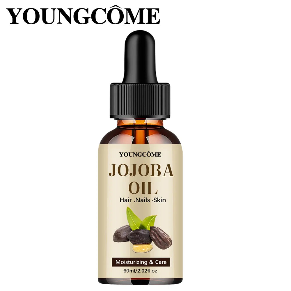 Organic Jojoba Oil, Pure Moisturizing Oil For Face, Hair, Skin Nails | Natural Cold Pressed Hexane Free Carrier Oil Hair Relaxer
