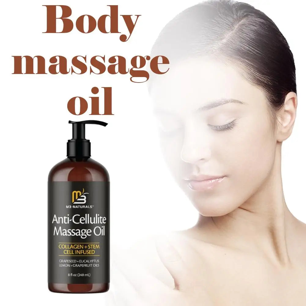 Body Massage Oil Anti Cellulite Deep Nourishing Improves Dryness Firms Skin High Penetration Repair All Skin Types 240ml