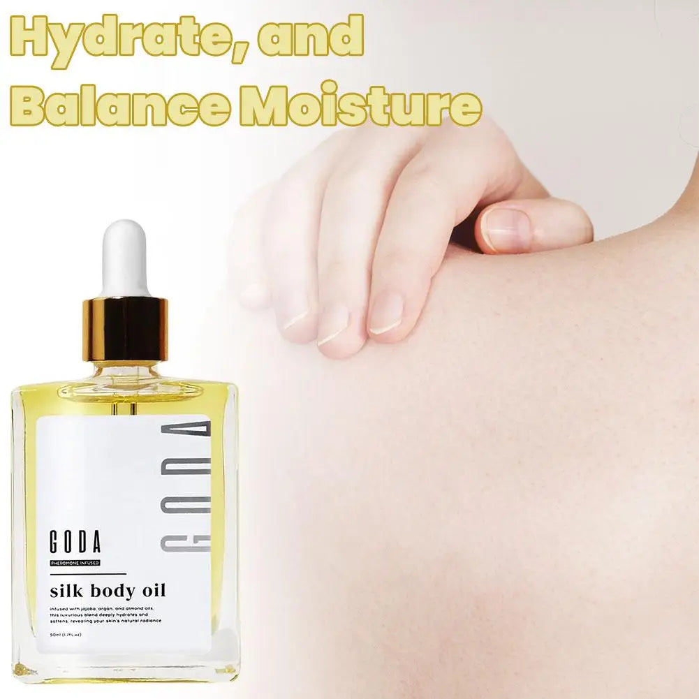 GODA Silk Body Oil Crafted For Mature Skin Promotes Renewal Brightens Tightens Reduces Blemishes Balances Water Oil Skincare