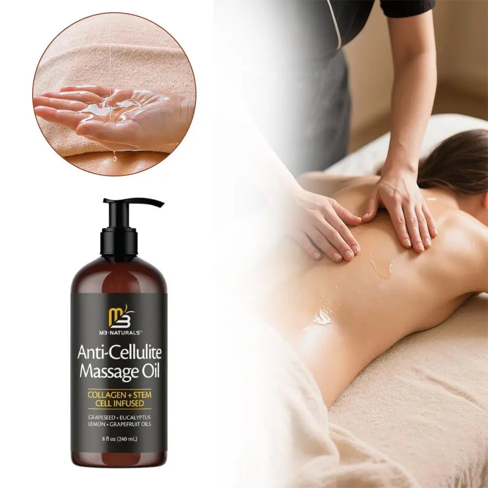 240ml Anti-cellulite Body Massage Oil Gently Moisturizes Nourishing Lifting Firming Smooth Improve Dry Brightening Relaxing Skin