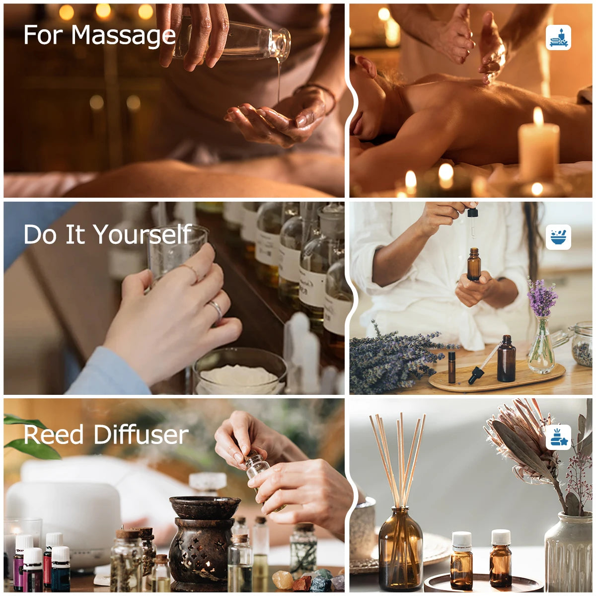 Deep Oceam essential oil nourishes and moisturizes, cares for hair, and is suitable for body massage and hair care.