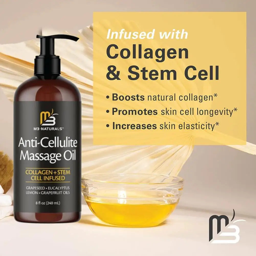 240ml Anti-cellulite Body Massage Oil Gently Moisturizes Nourishing Lifting Firming Smooth Improve Dry Brightening Relaxing Skin