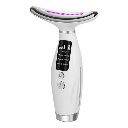 7 Colors LED Lights Face Neck Beauty Device Vibration Massage Improve