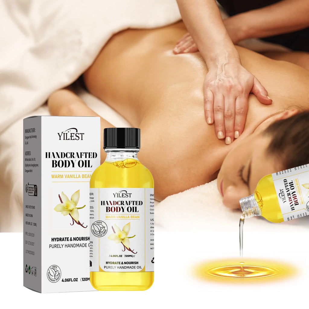 120ml Body Massage Oil Moisturizing Relieve Relaxing Body Stress Strengthen Nourishing Muscle Improve SPA Plant Essential Oils