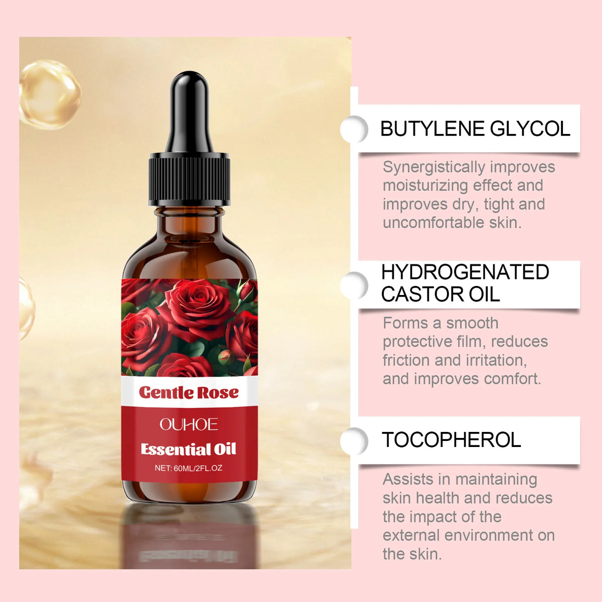 OUHOE Multi-Purpose Essential Oil – Deep Hydration for Face & Body, Gentle Formula for Soft, Glowing Skin!