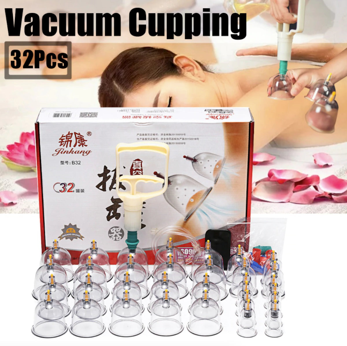 Premium 32 PCS Massage Cupping Therapy Set